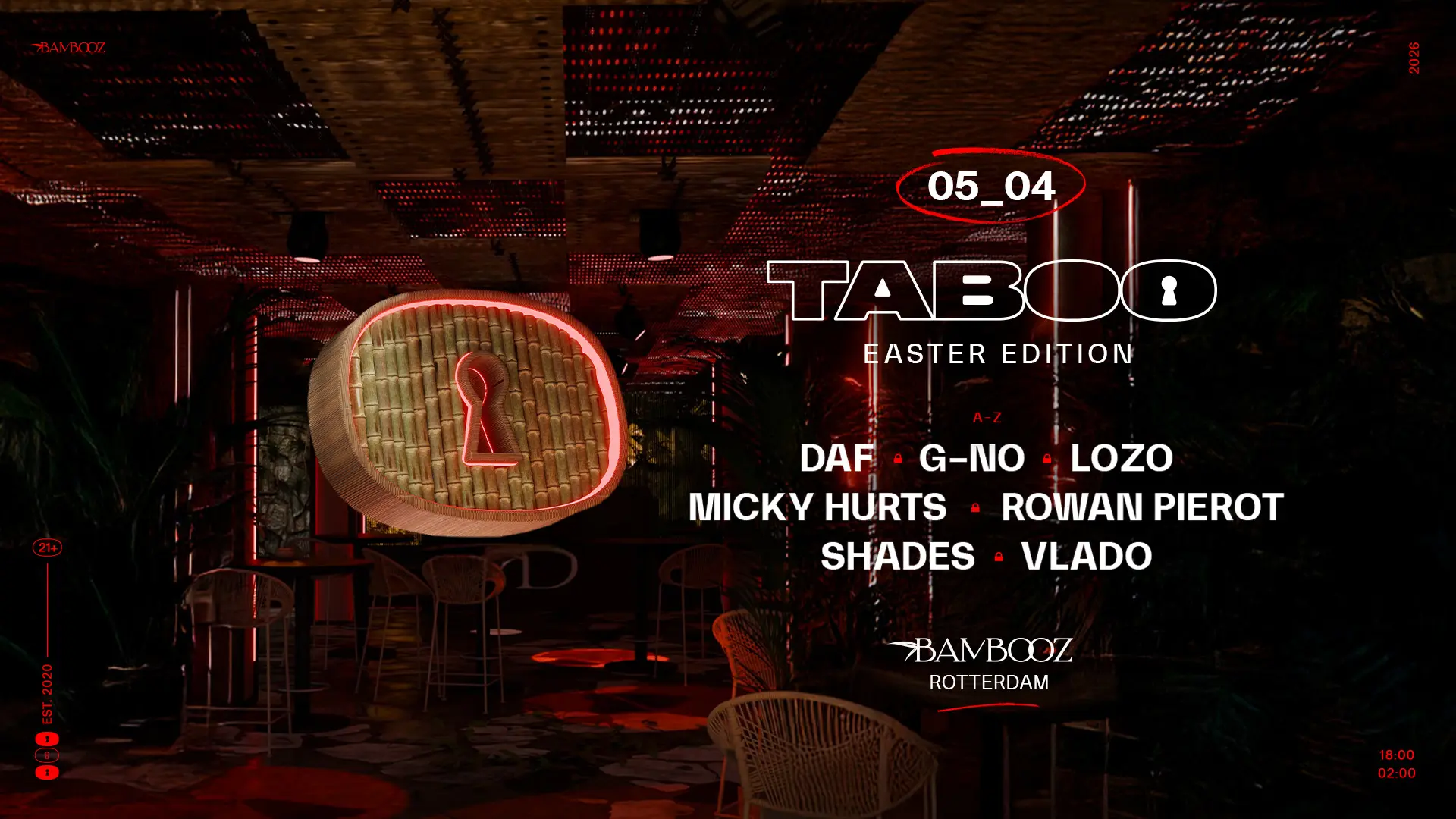 TABOO SECRET SOCIETY event poster