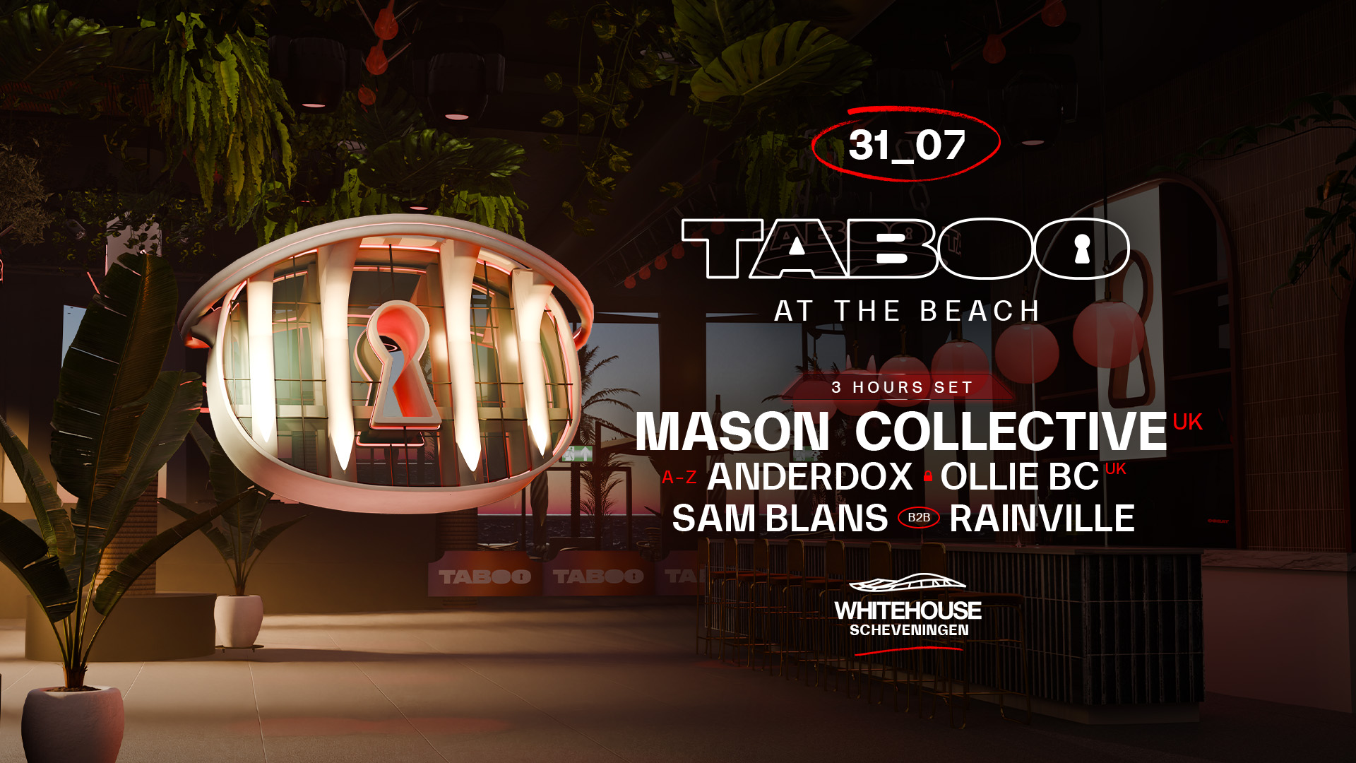 TABOO AT THE BEACH 31 JULY, 2026